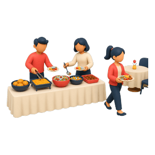 Picture illustrating buffet