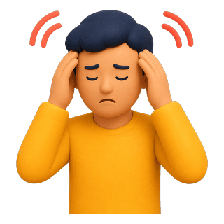 Picture illustrating headache