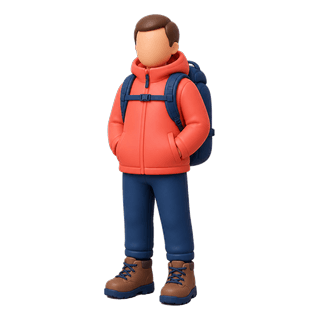 Picture illustrating hiker