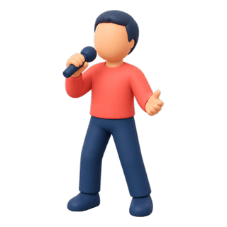 Picture illustrating singer