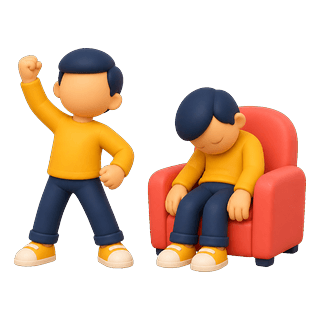 Picture illustrating tired