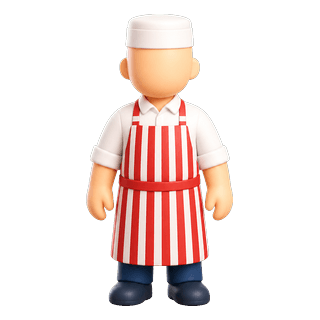 Picture illustrating butcher